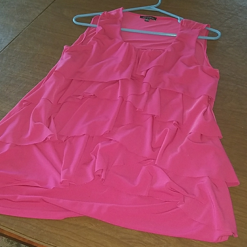 Notations pink tank top